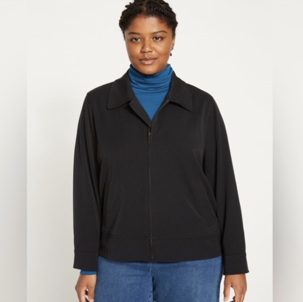 Universal Standard | Tailored Jacket Full Zip Lined Sz 10-12 XS Black Midweight